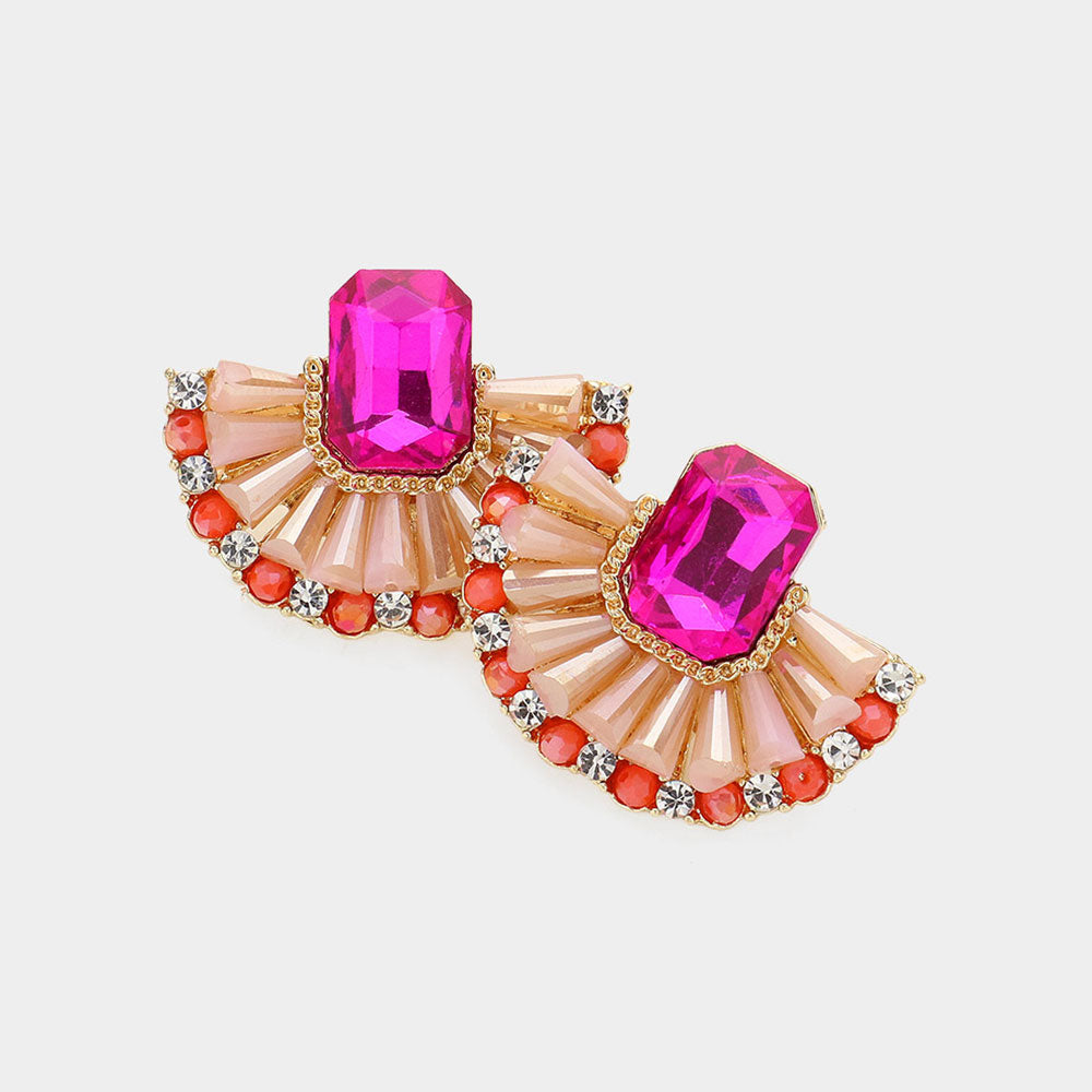 Rio Glass Stone Earrings