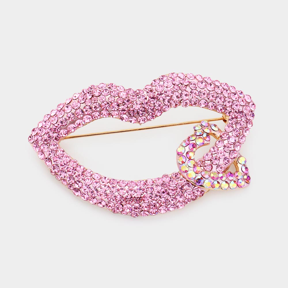 Bling Lips Brooch