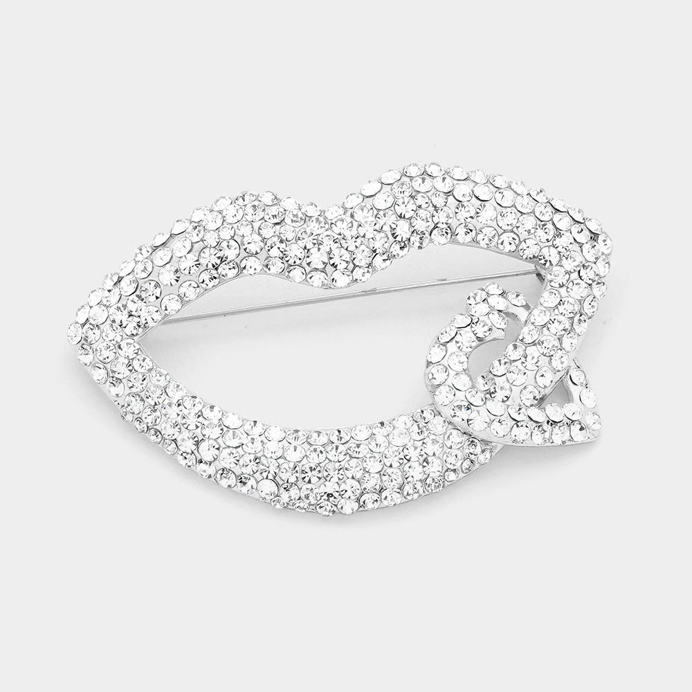 Bling Lips Brooch