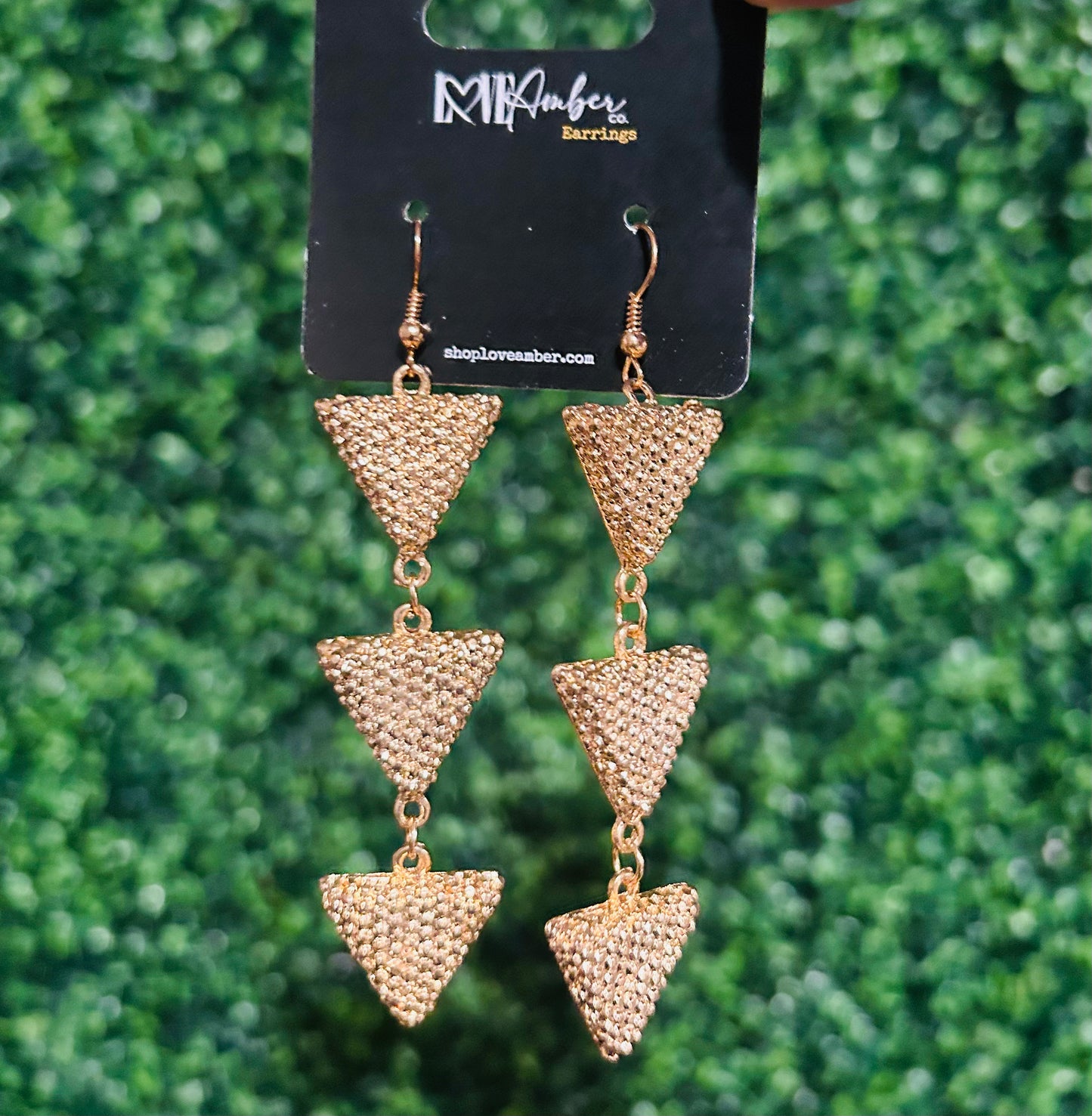 Gold Textured Earrings