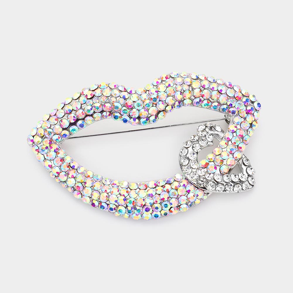 Bling Lips Brooch