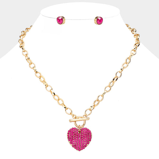 Pretti Pink Heart Necklace