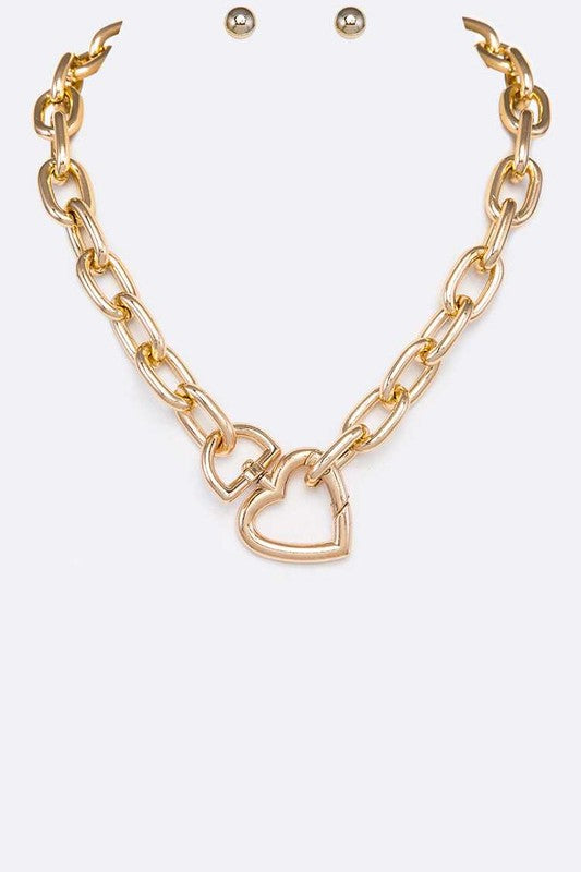 Heart Buckle Iconic Necklace Set
