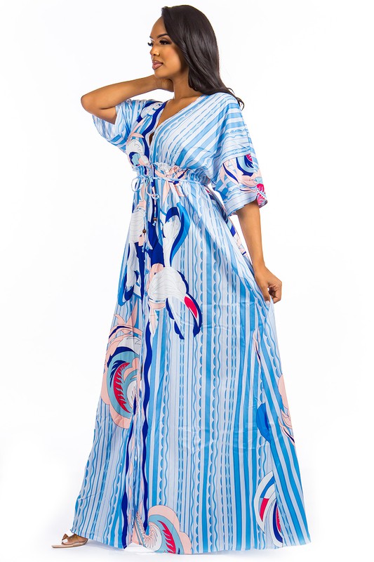 Spring Bliss Maxi-Blue