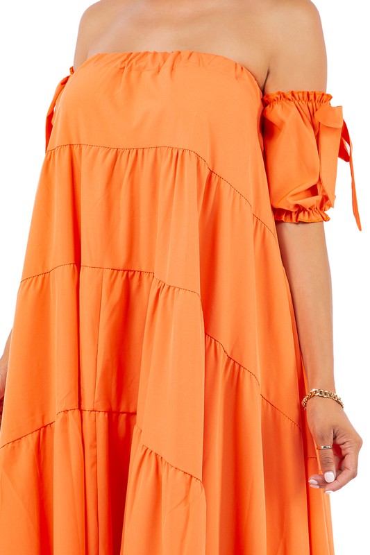 Lina Maxi Dress-Orange