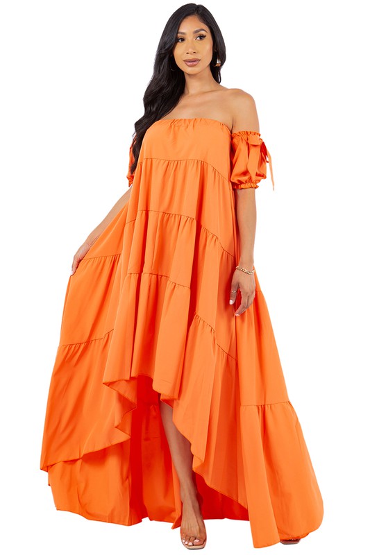 Lina Maxi Dress-Orange