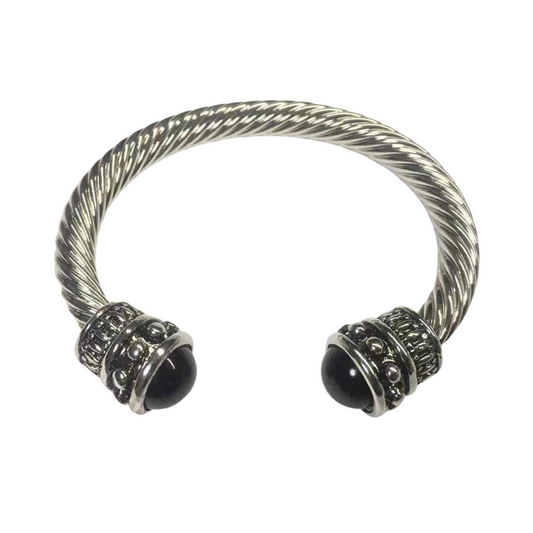 Black Pearl Cable Rope Cuff