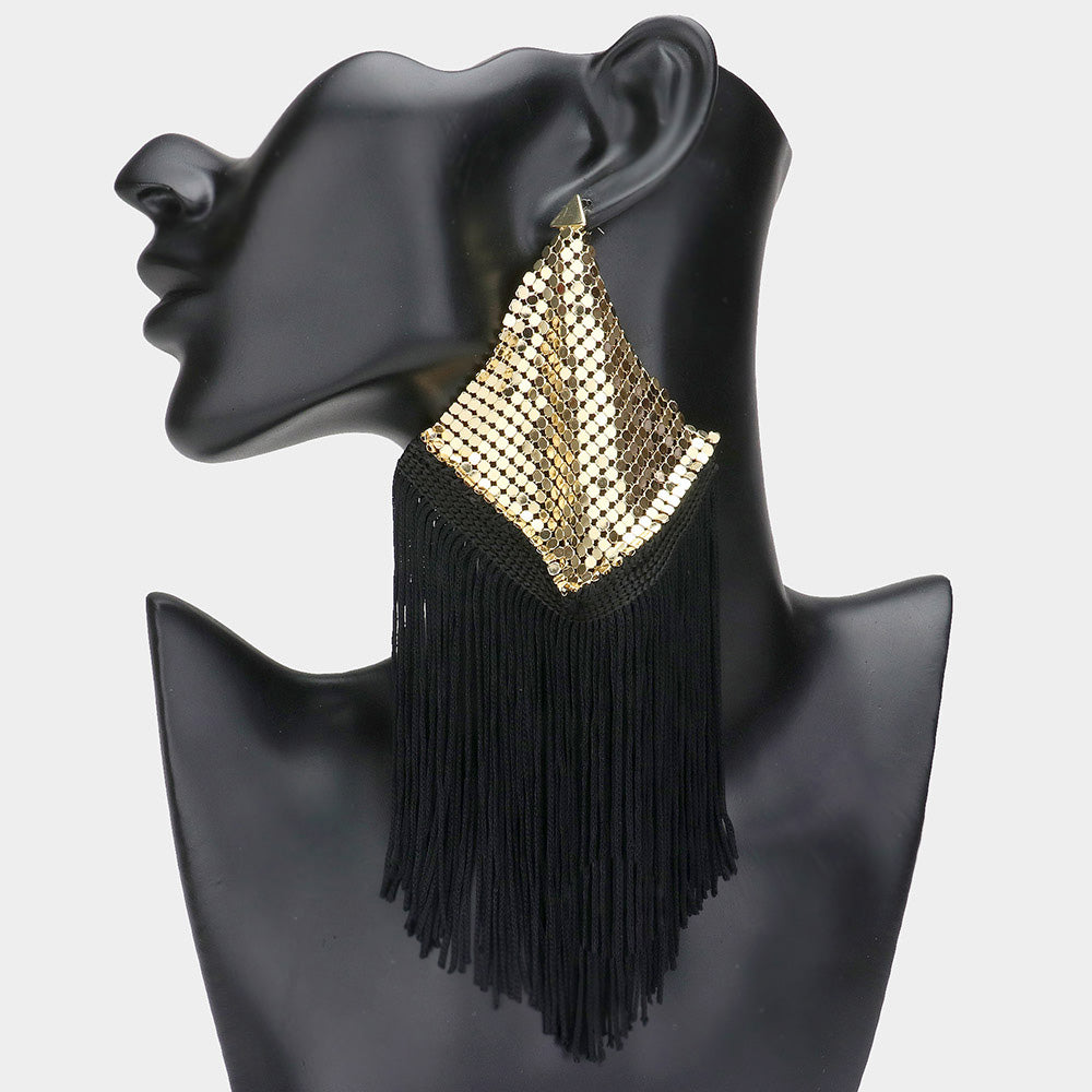Zoe Mesh Fringe Earrings