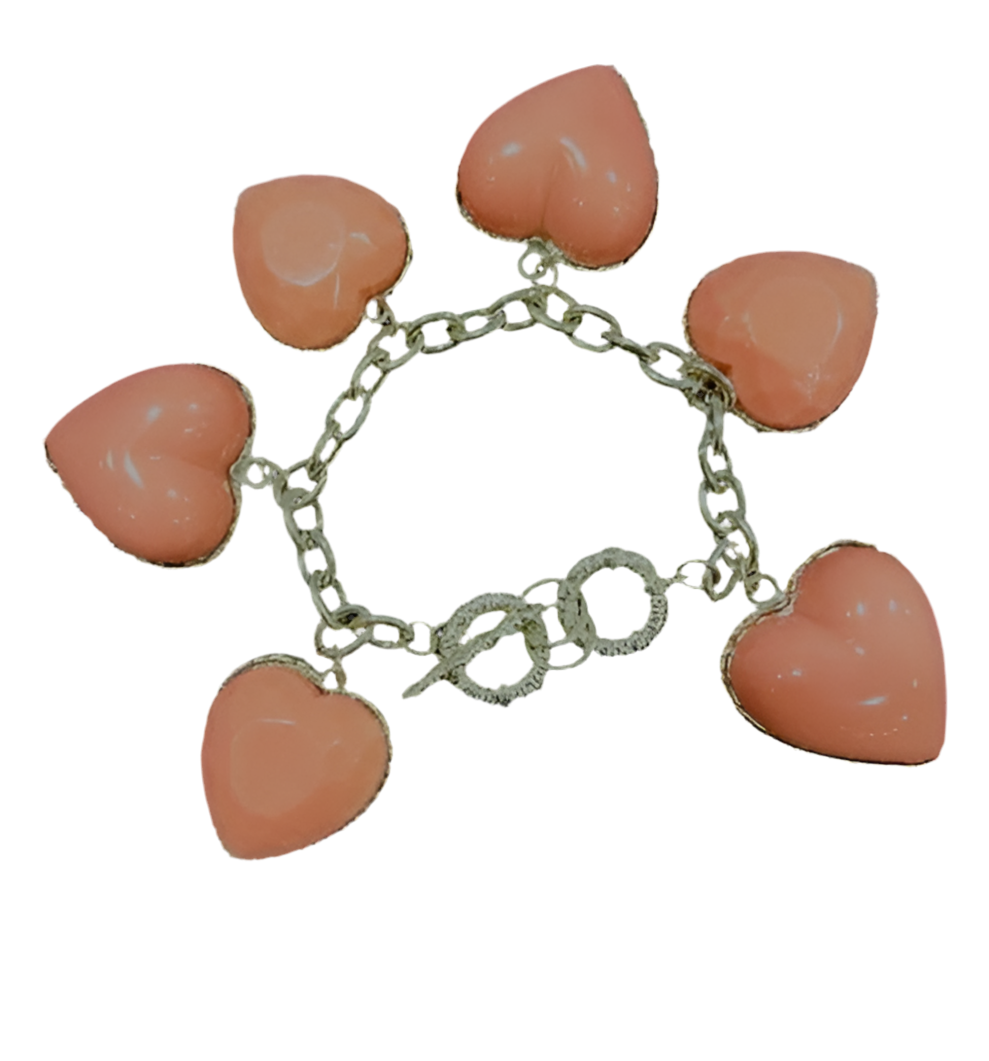 Jumbo Heart Charm Toggle Bracelet