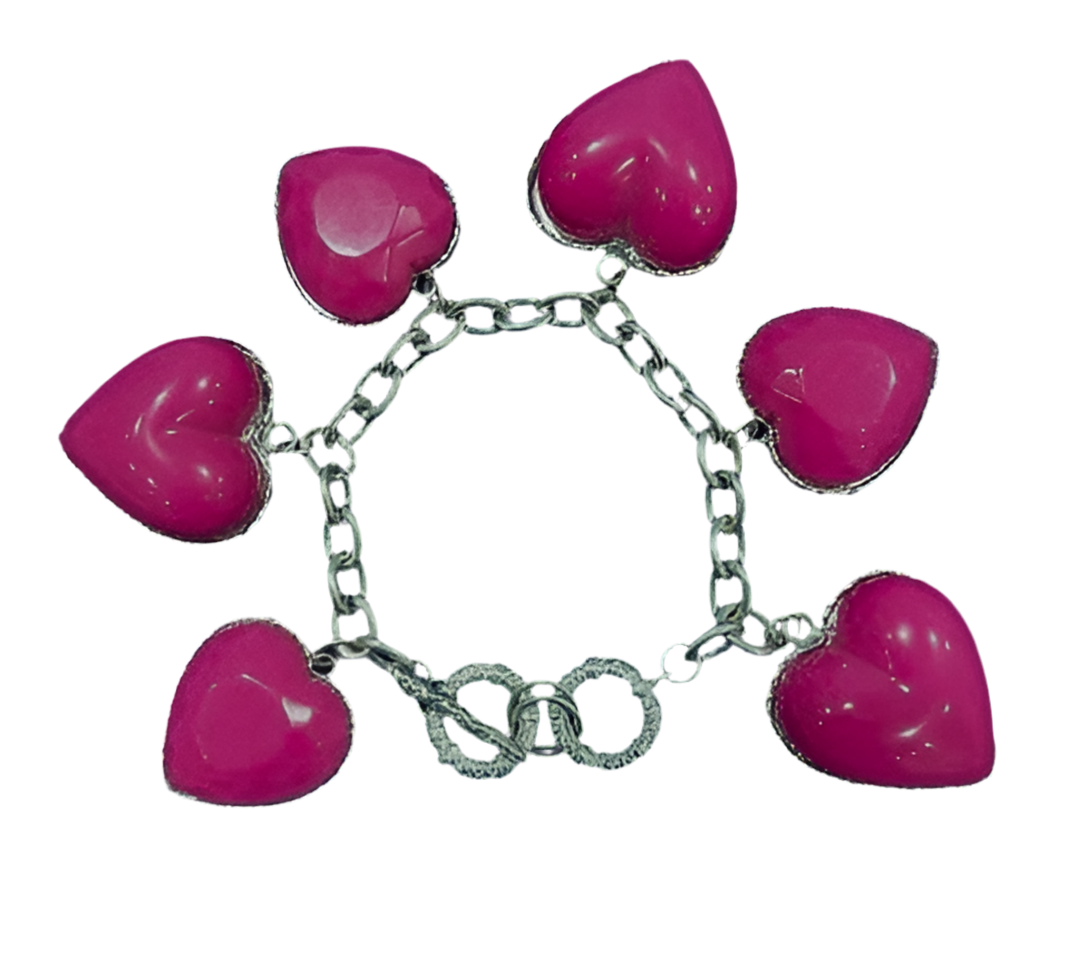 Jumbo Heart Charm Toggle Bracelet
