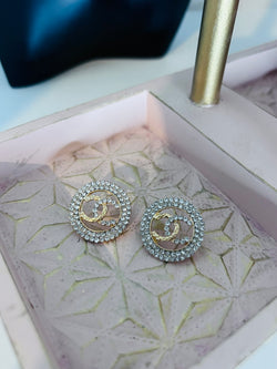 Circle Rhinestone CiCi Earrings