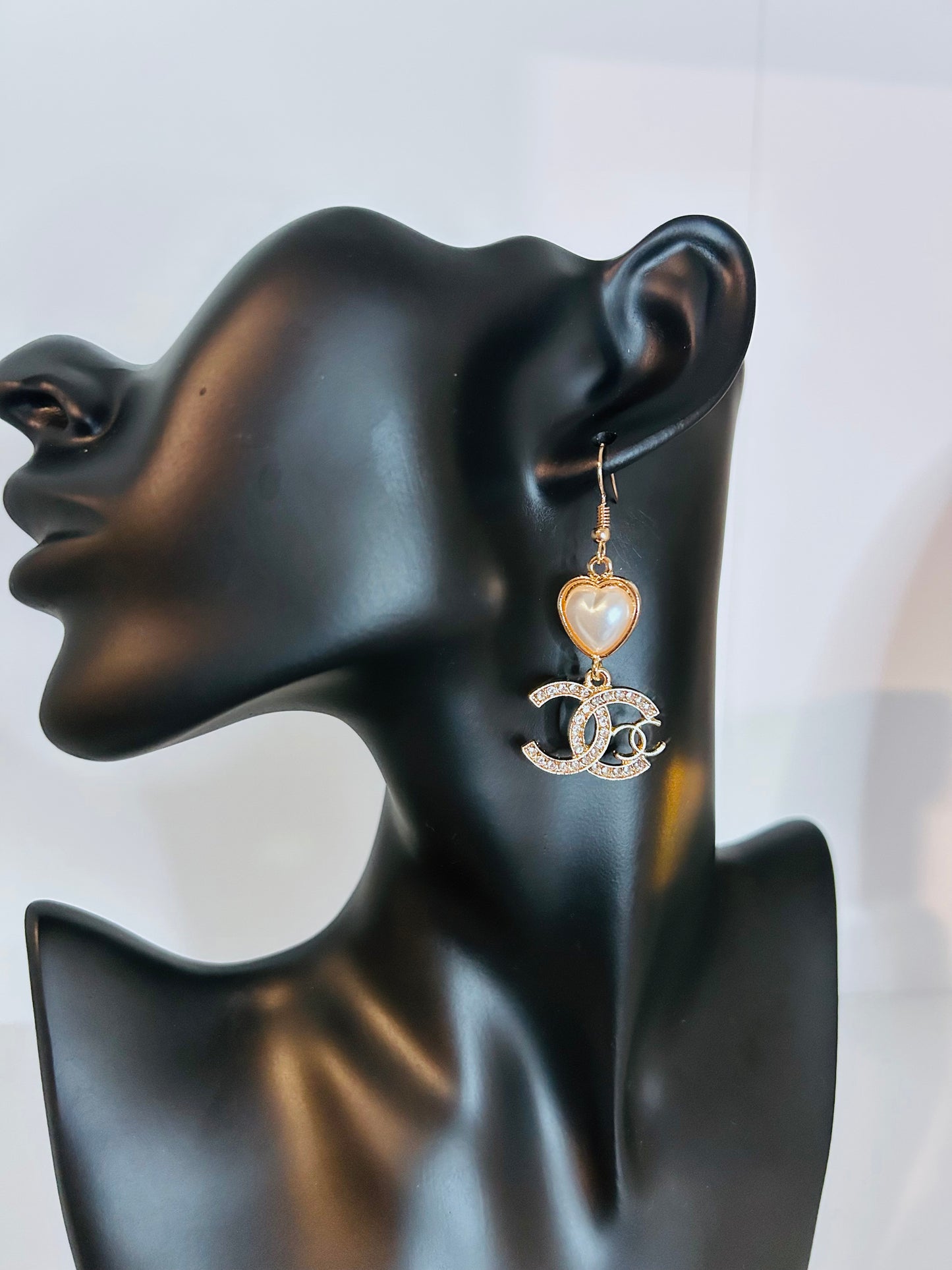 CiCi Heart Pearl Earrings