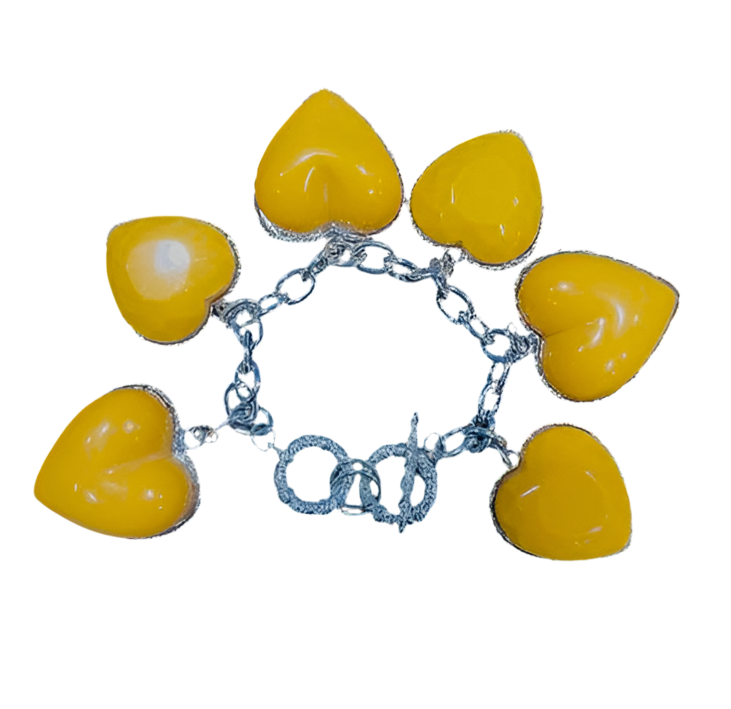 Jumbo Heart Charm Toggle Bracelet