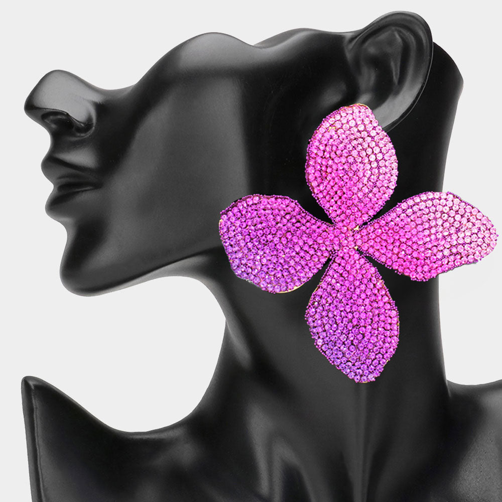 Bling Petal Earrings