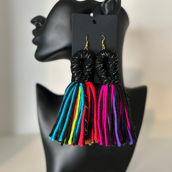 Ada Multi Color Tassel Earrings