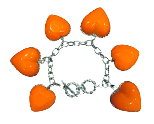 Jumbo Heart Charm Toggle Bracelet
