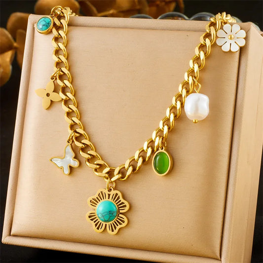 Iris Charm Necklace