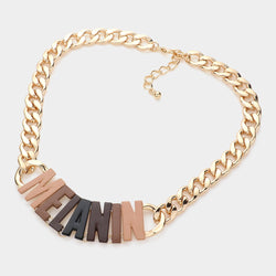 Melanin Chain Necklace-Gold