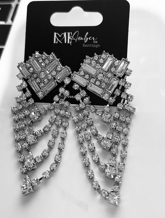 Rhinestone Bling Earrings