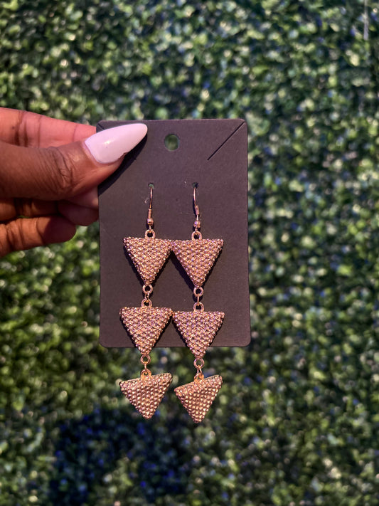 Gold Textured Earrings