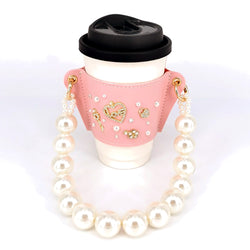 Love Pearl Coffee Sleeve- Pink