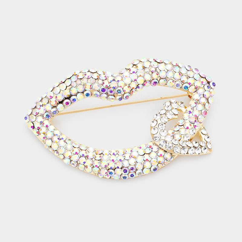 Bling Lips Brooch