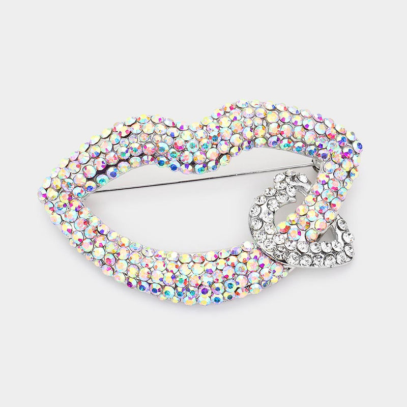 Bling Lips Brooch