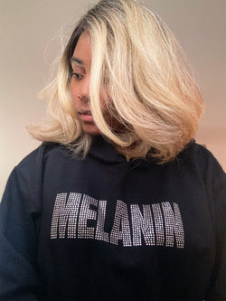 MELANIN RHINESTONE HOODIE